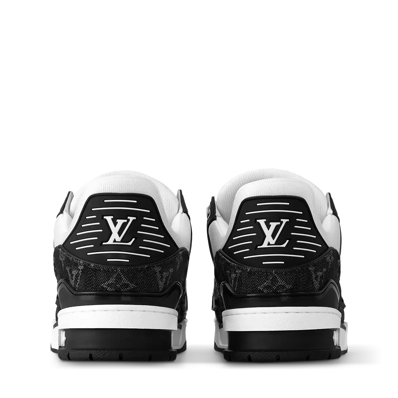 Louis Vuitton LV Trainer Monogram White Black Denim (140