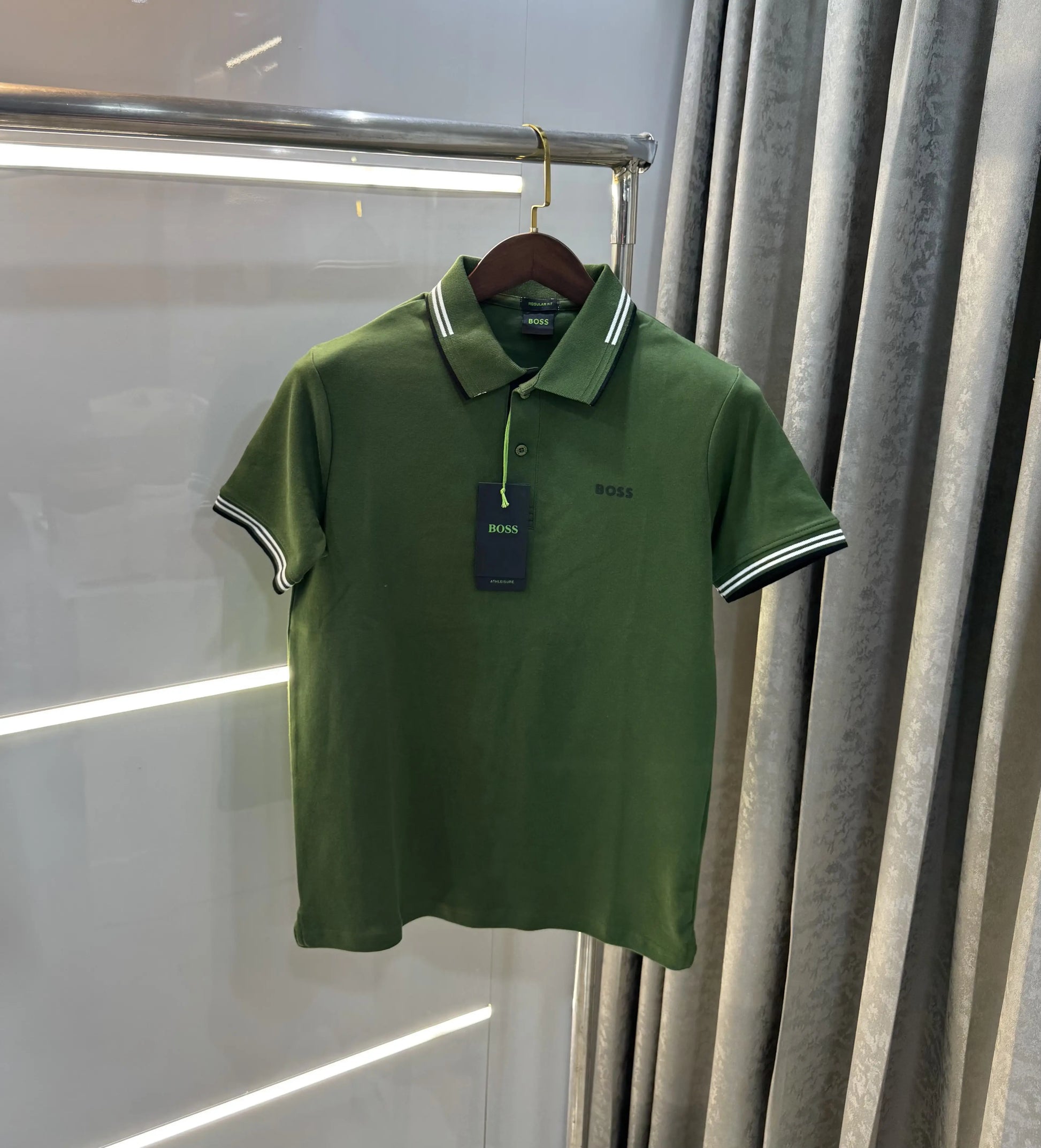 Hugo  Bos s Green Logo Work Premium Polo T-shirt