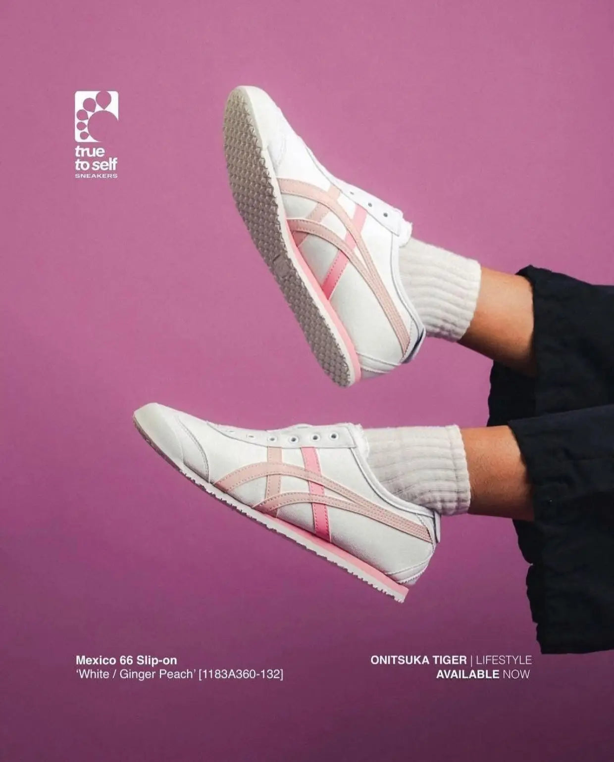 Onitsuka Tiger Mexico 66 Slip On White Ginger Peach 419
