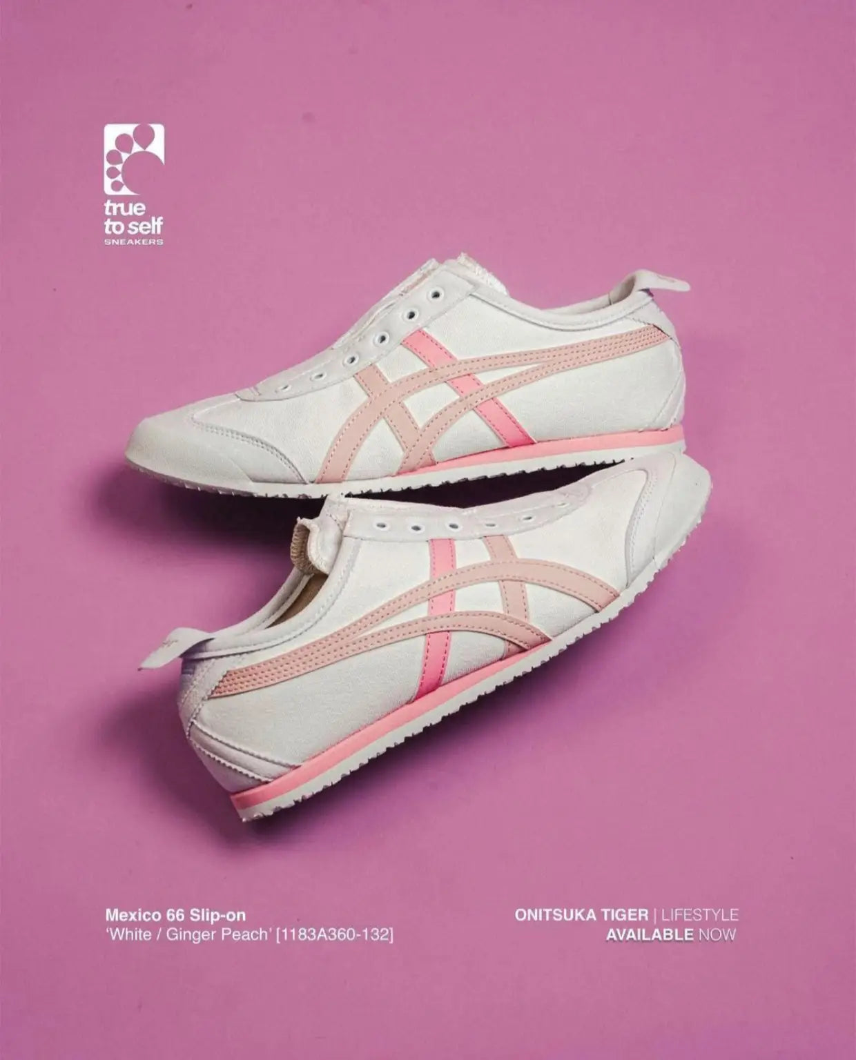Onitsuka Tiger Mexico 66 Slip On White Ginger Peach 419