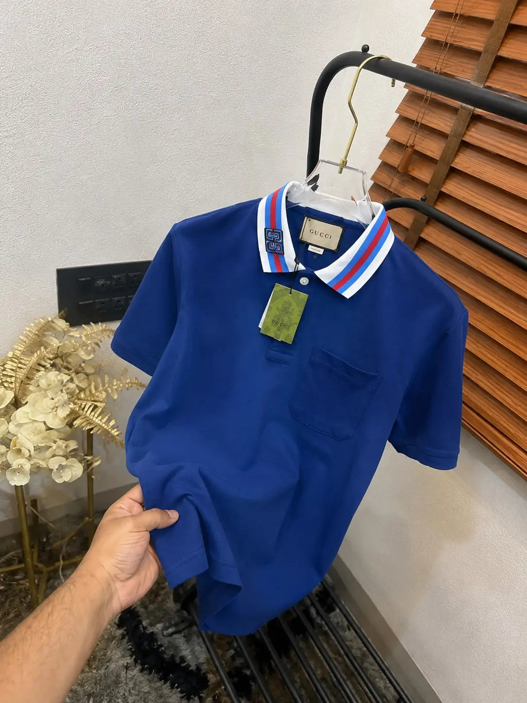Gucc_i GG Collor Embroidered Imported Very Premium Polo T-shirt (DN 533)