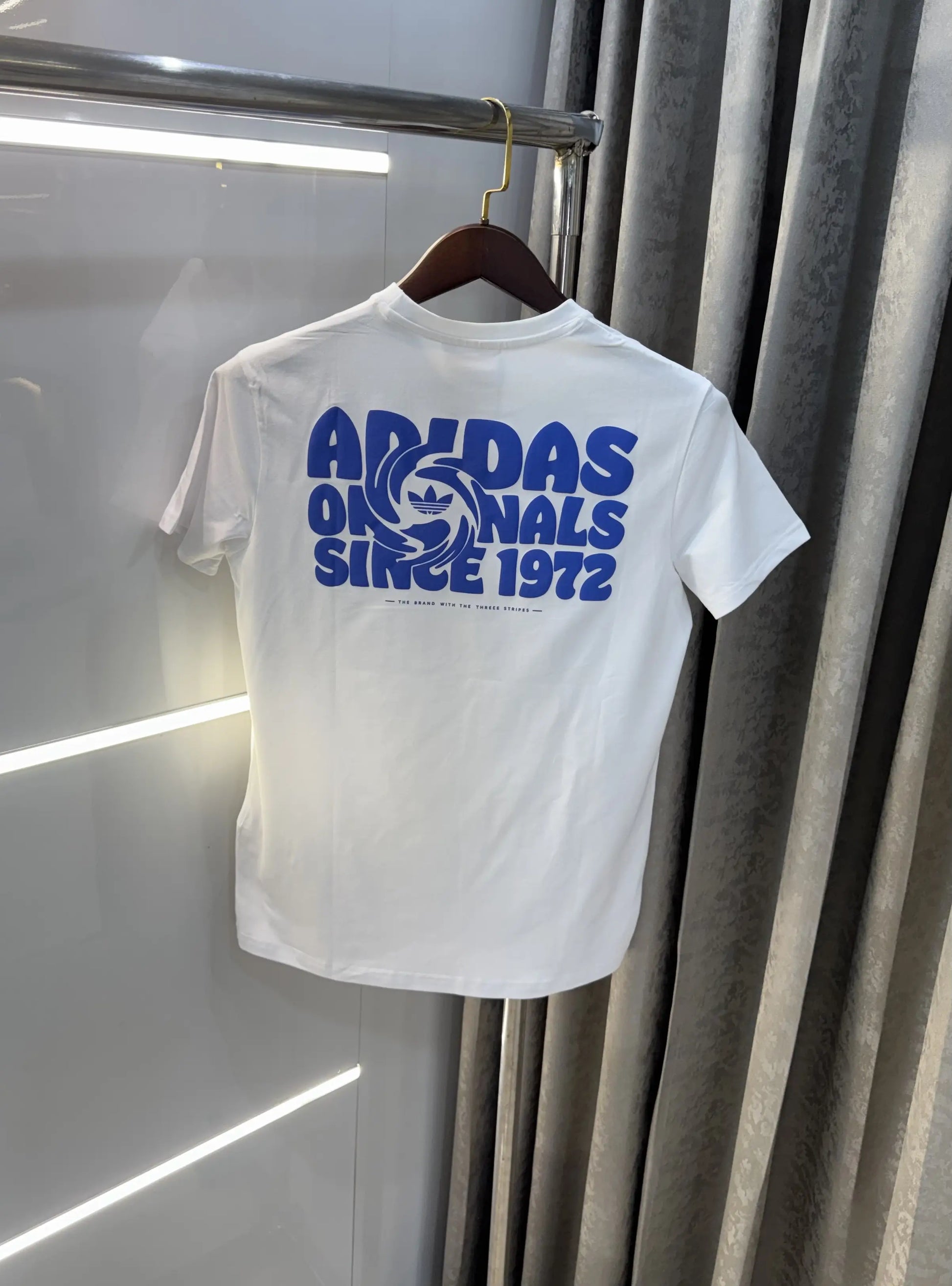 Adidas White Printed Premium Classic T-Shirt