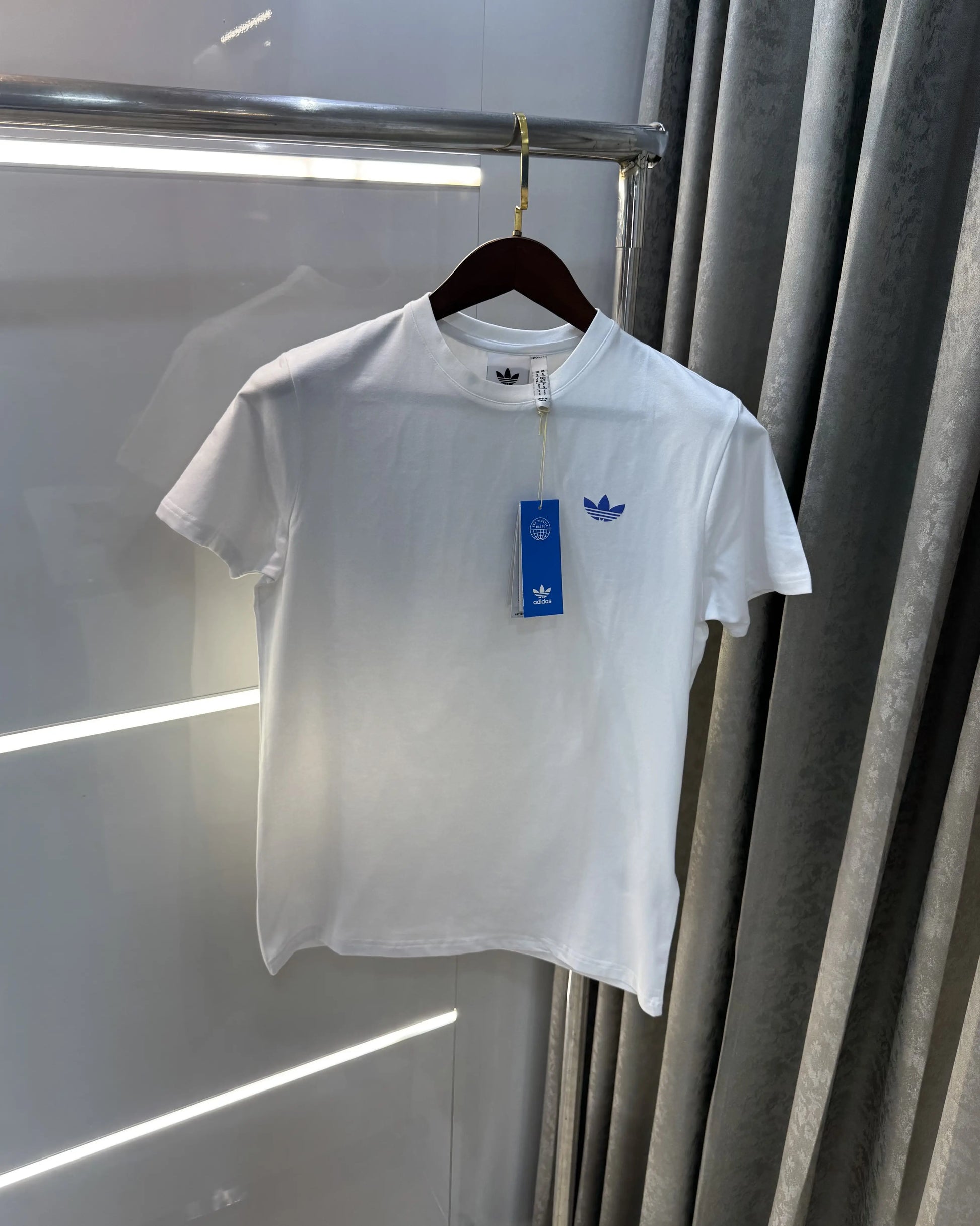 Adidas White Printed Premium Classic T-Shirt