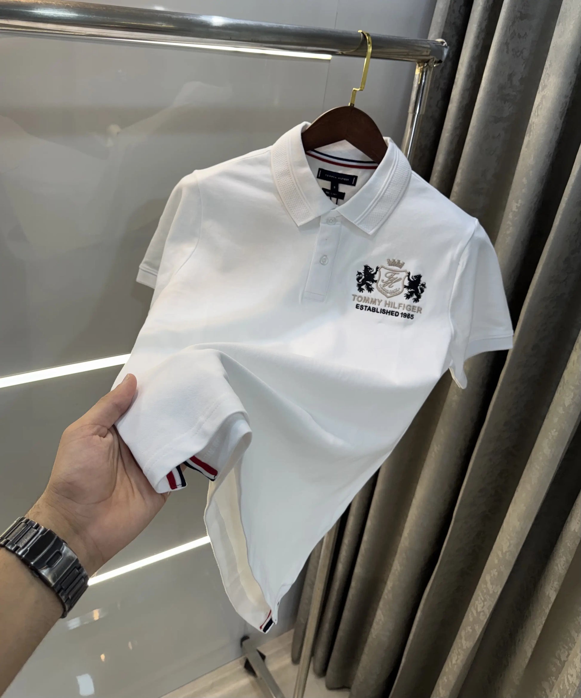 Tomm y Hilfiger White Premium Polo T-shirt