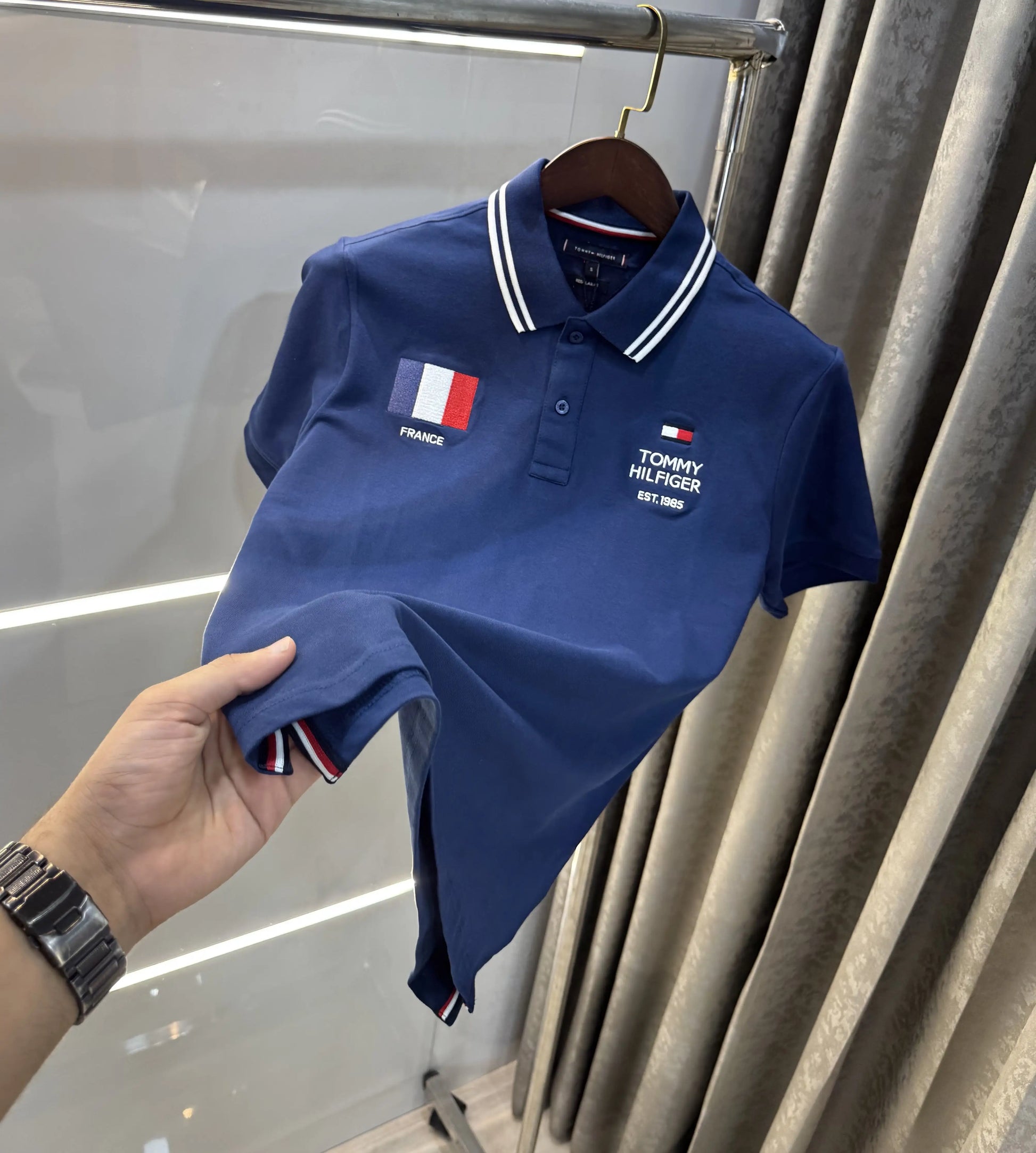 Tomm y Hilfiger Blue Premium Polo T-shirt