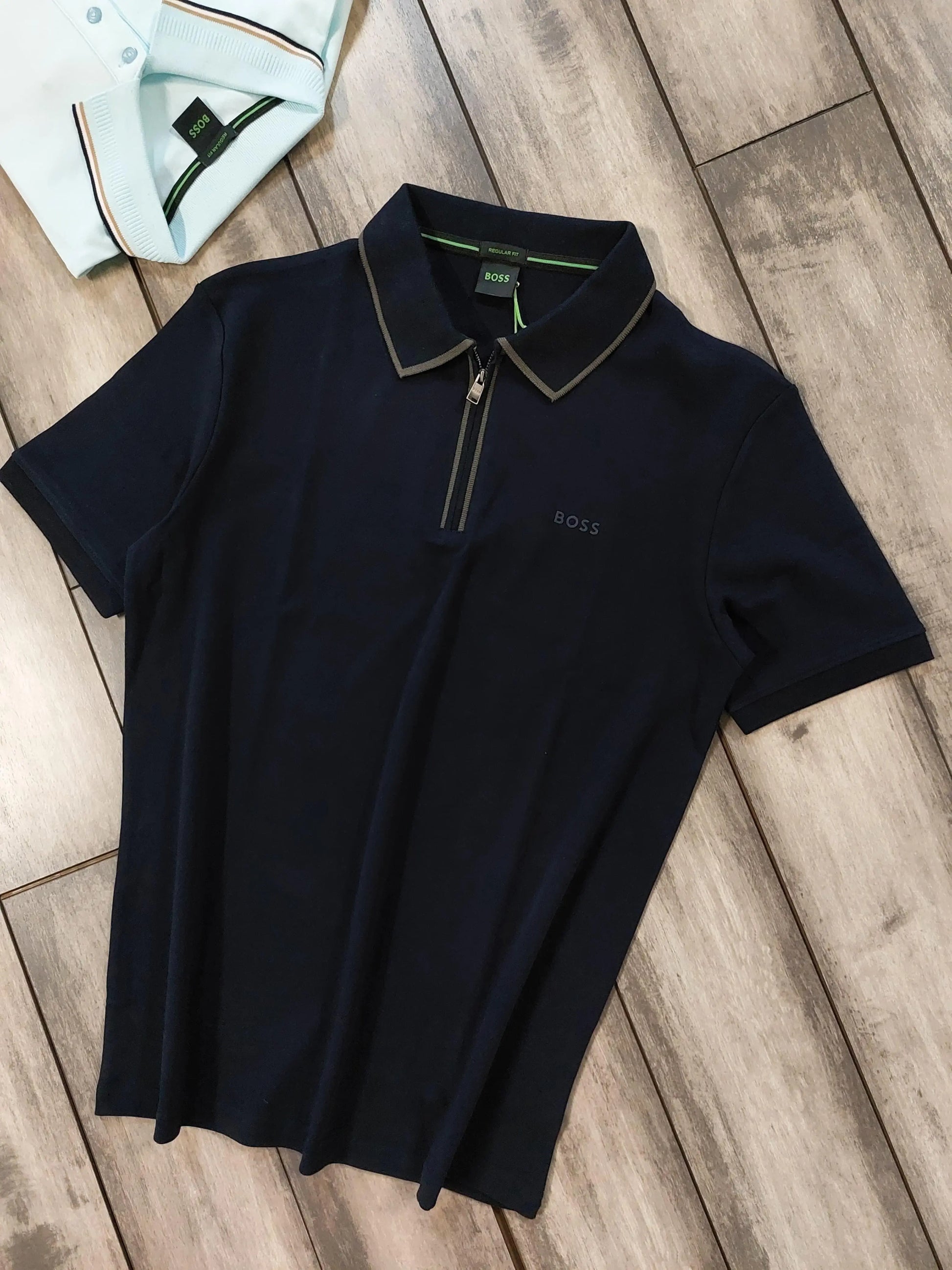 Hugo  Bos s Navy Blue Logo Work Premium Polo T-shirt