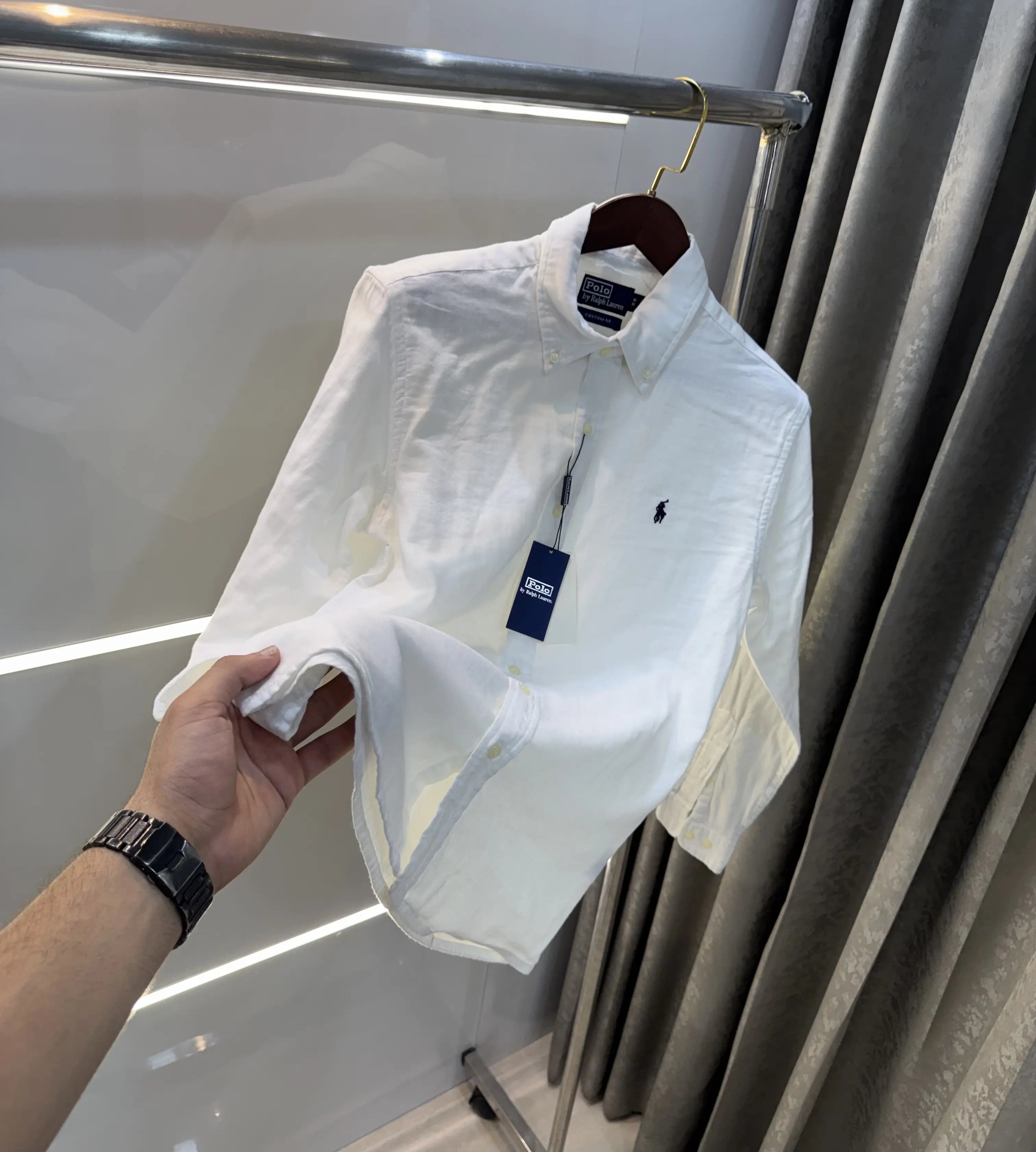 Ralph Lauren White Premium Linen Shirt
