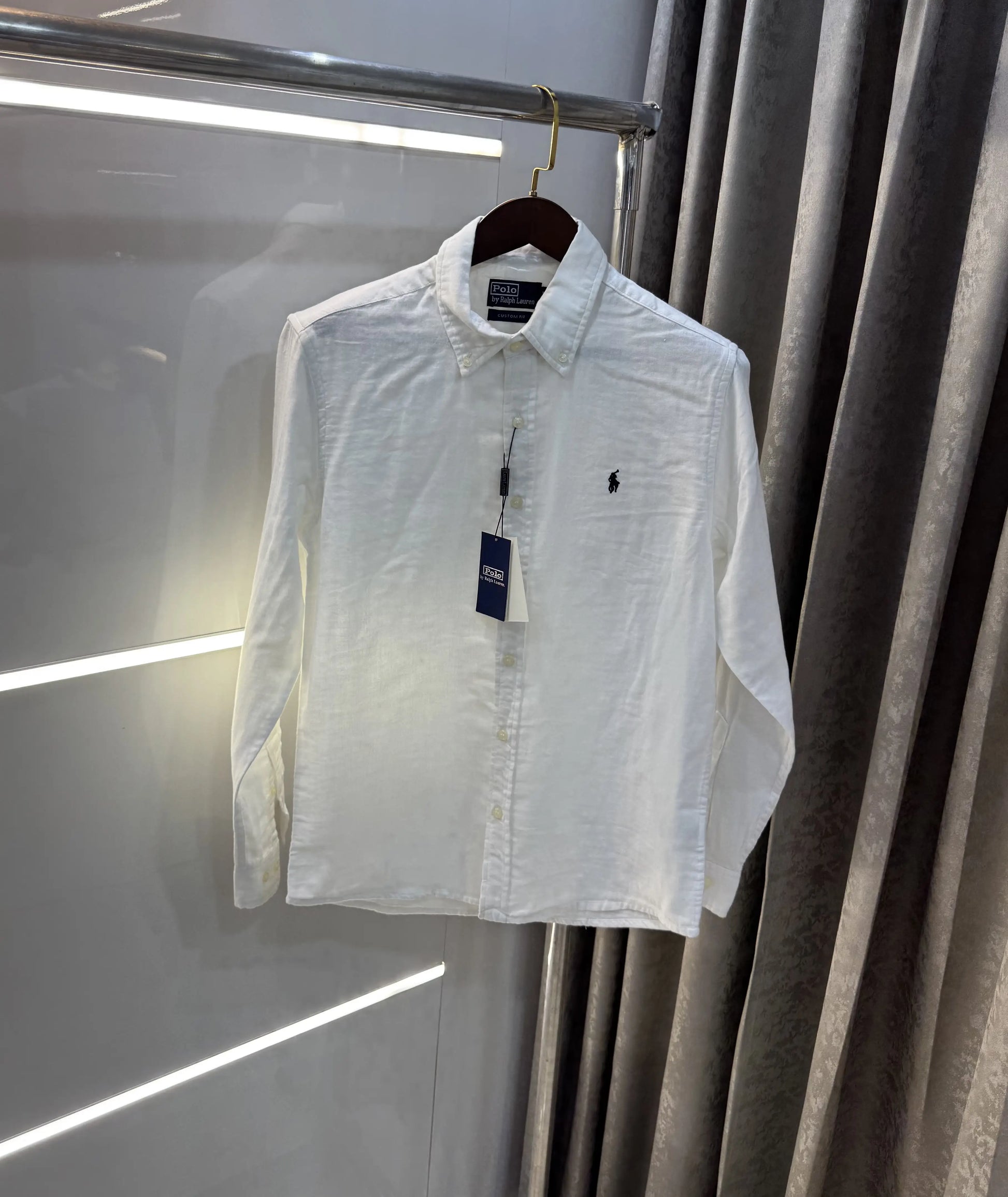 Ralph Lauren White Premium Linen Shirt