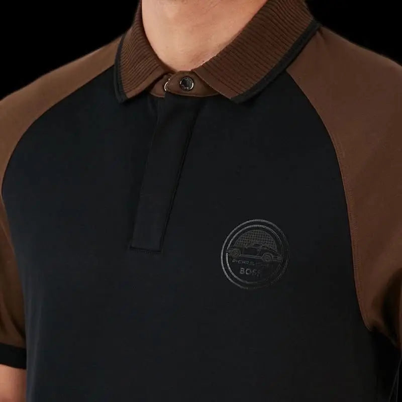 Hug o Boss Navy/ Coffee Porsch e Edition Premium Polo T-shirt