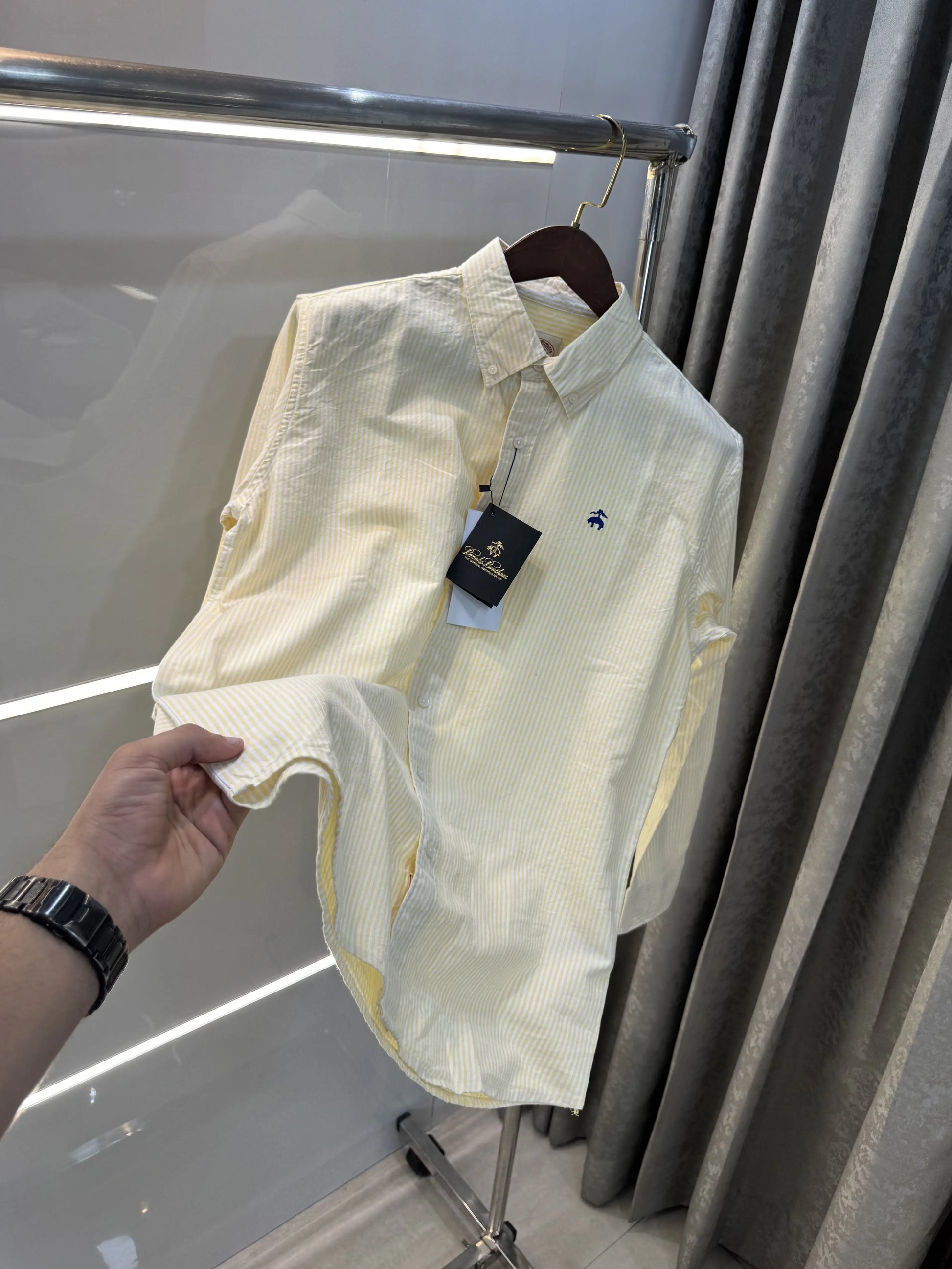 Brooks Brother Yellow Oxford Premium Shirt