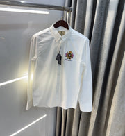 Hacket London White Embroidery Logo Work Premium Shirt