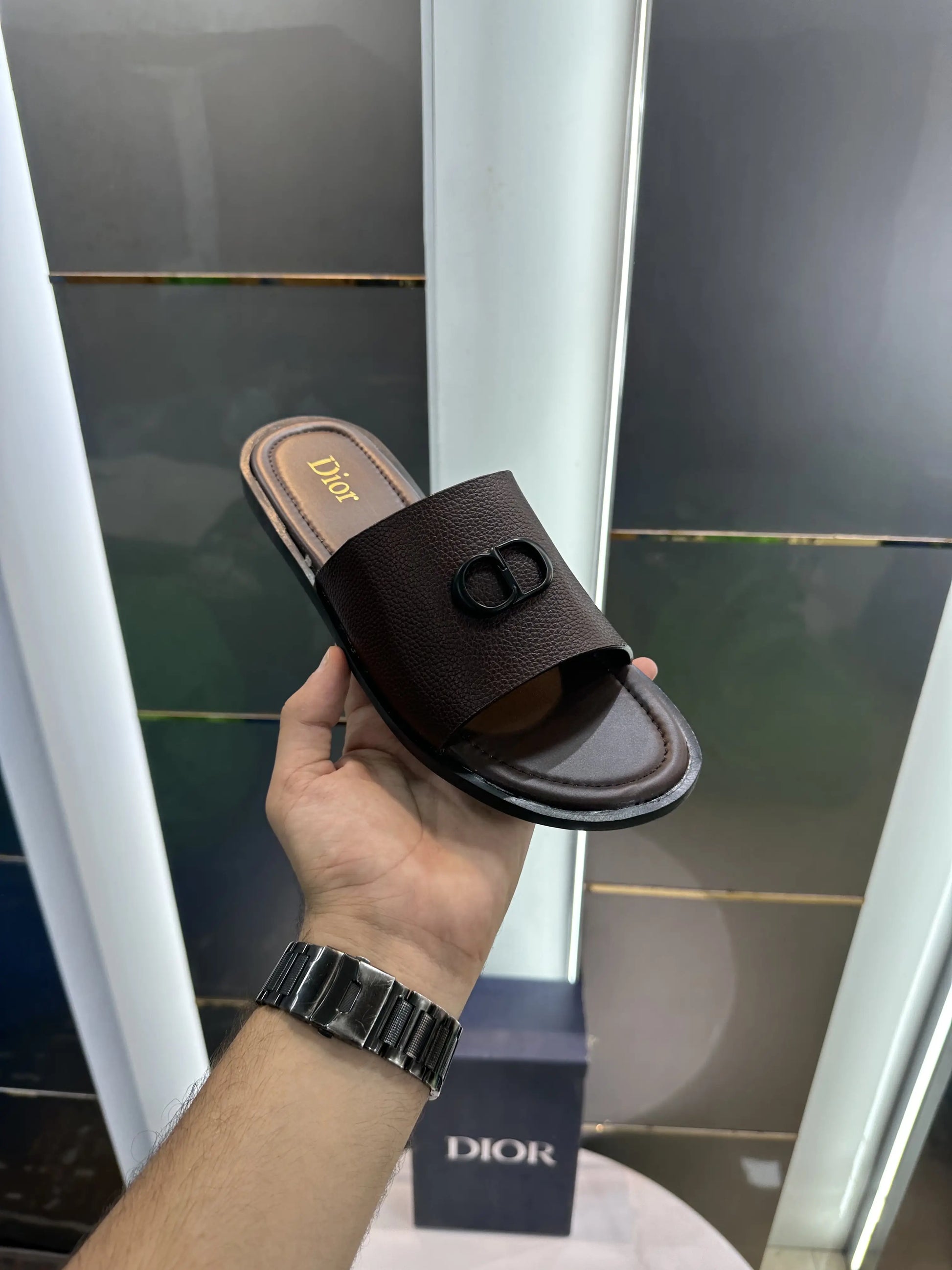 Dior_CD Brown Premium Slide