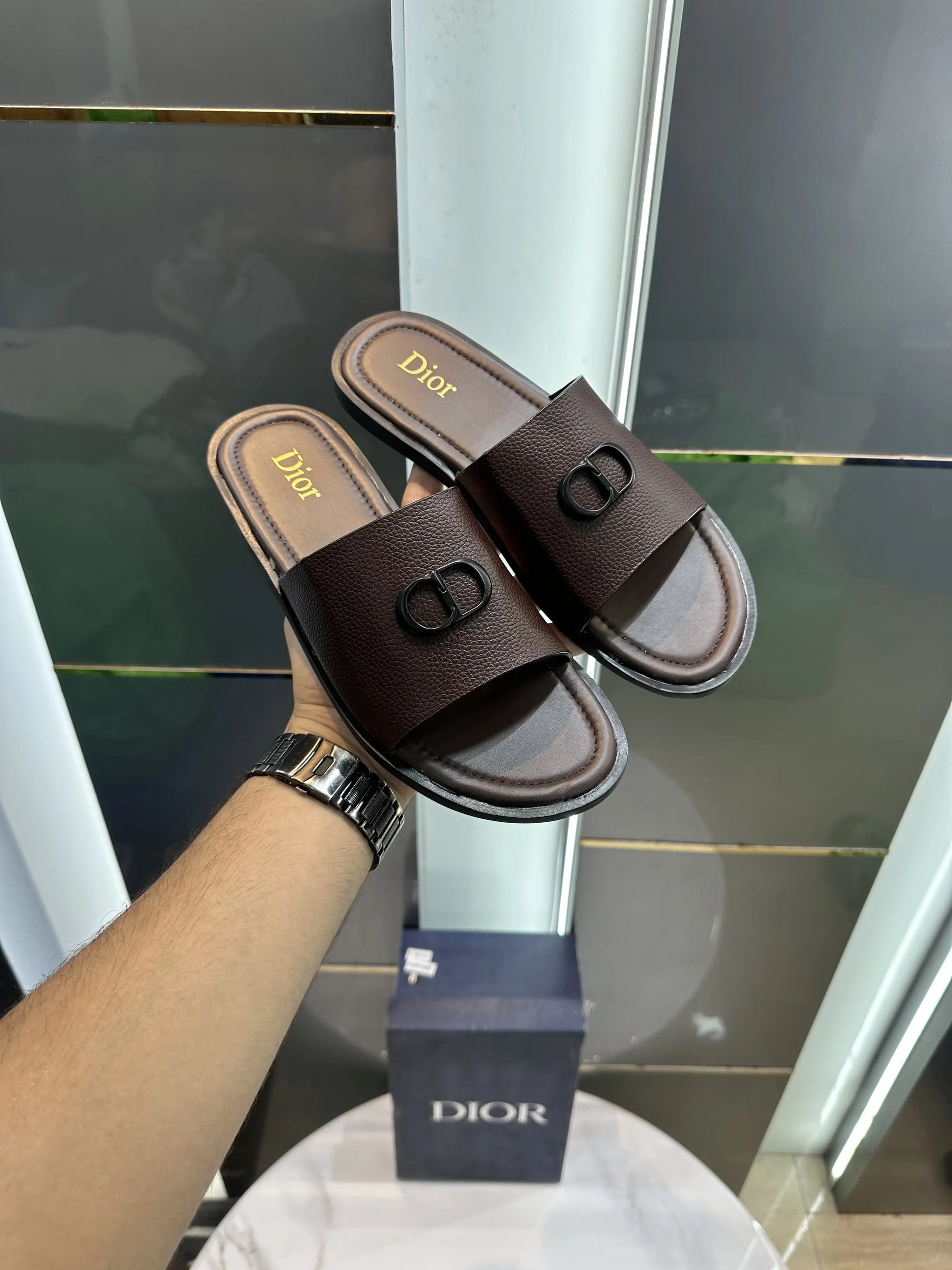 Dior_CD Brown Premium Slide