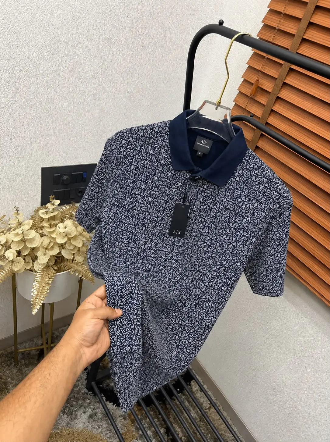 Arman_i E-Xchange All Over Monogr_am Printed Imported Premium Polo T-shirt (DN 524)