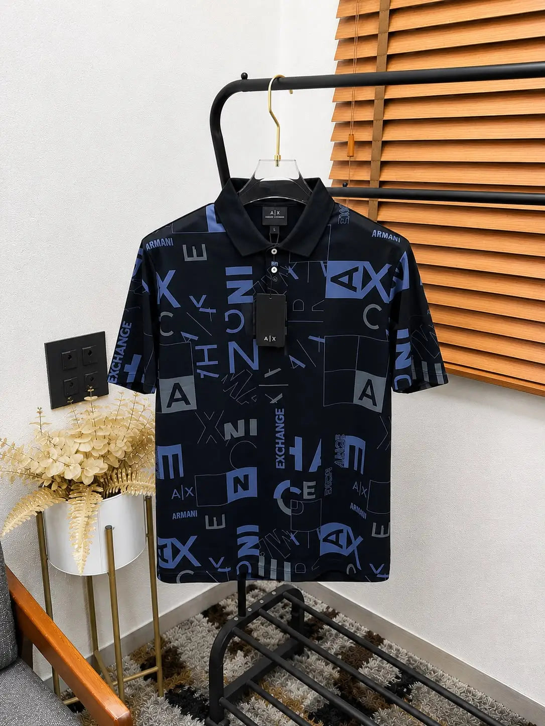 Arman_i E-Xchange All Over Monogr_am Printed Imported Premium Polo T-shirt (DN 524)