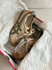Onitsuk a Tiger MEXICO 66 Beige Grass Green 1st Leather Quality Fixx