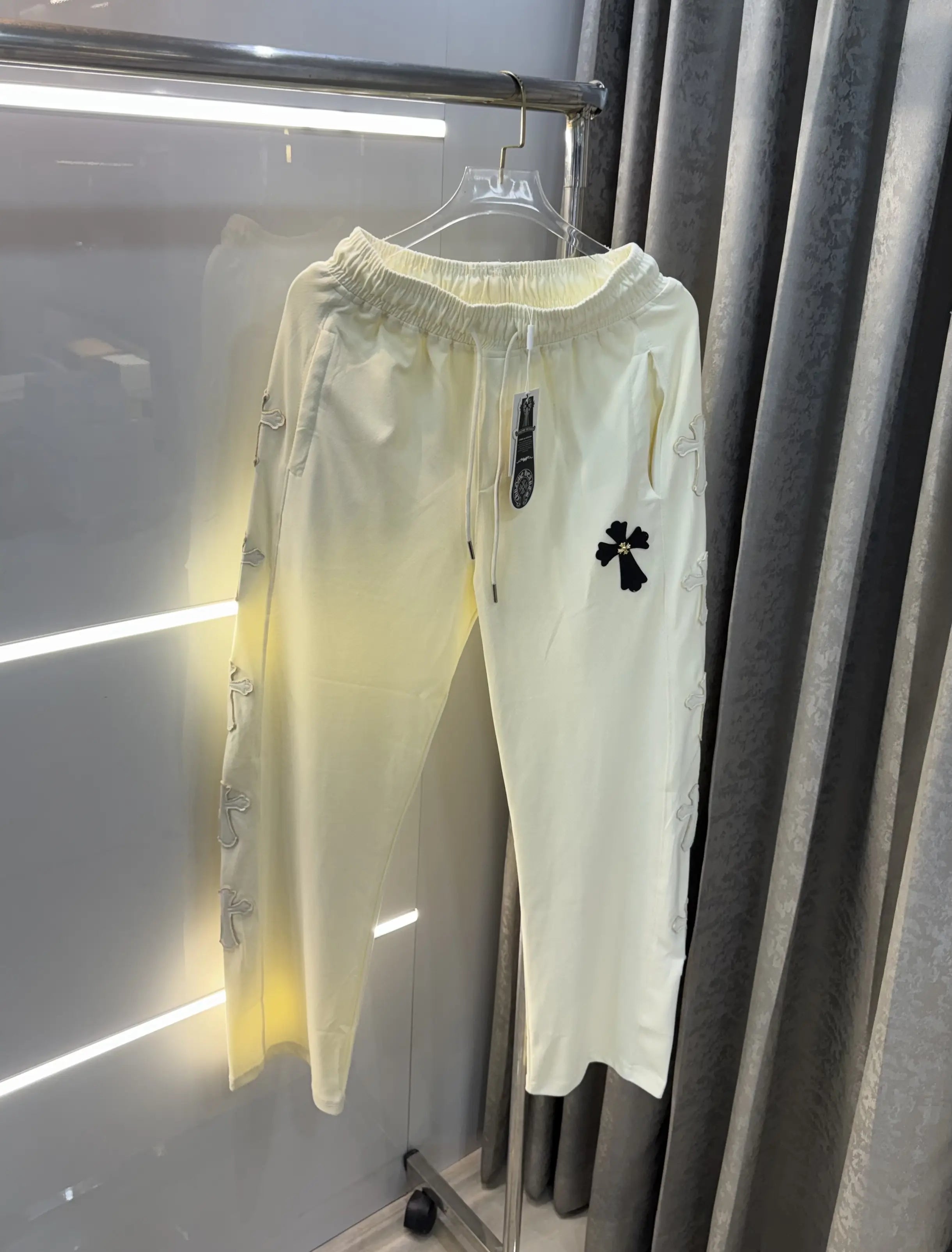 Chrome Hearts Cream Logo Work Premium Trackpant