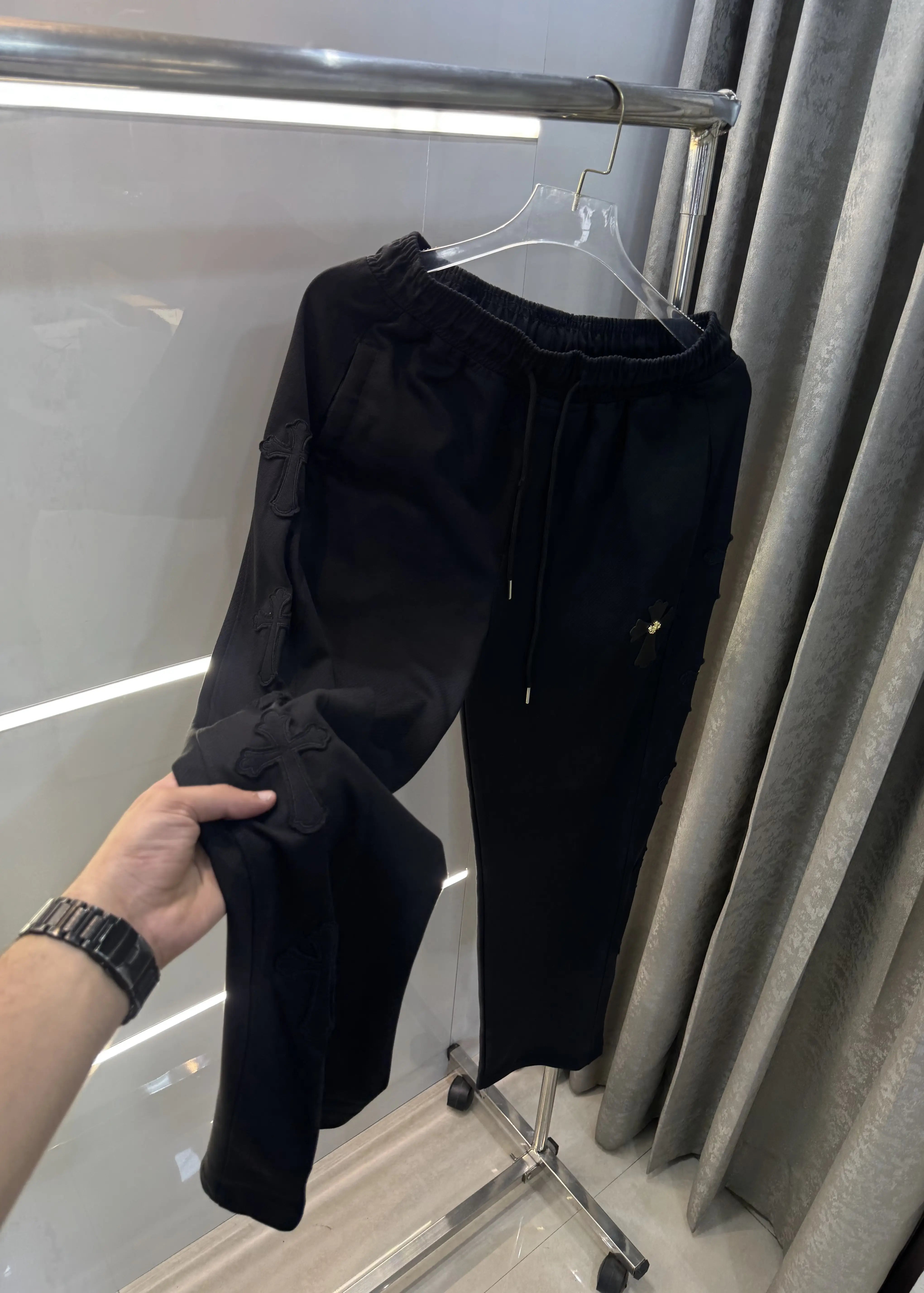 Chrome Hearts Black Logo Work Premium Trackpant