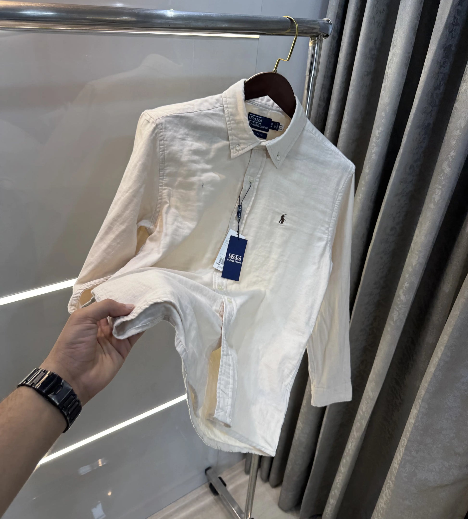 Ralph Lauren Beige Premium Linen Shirt