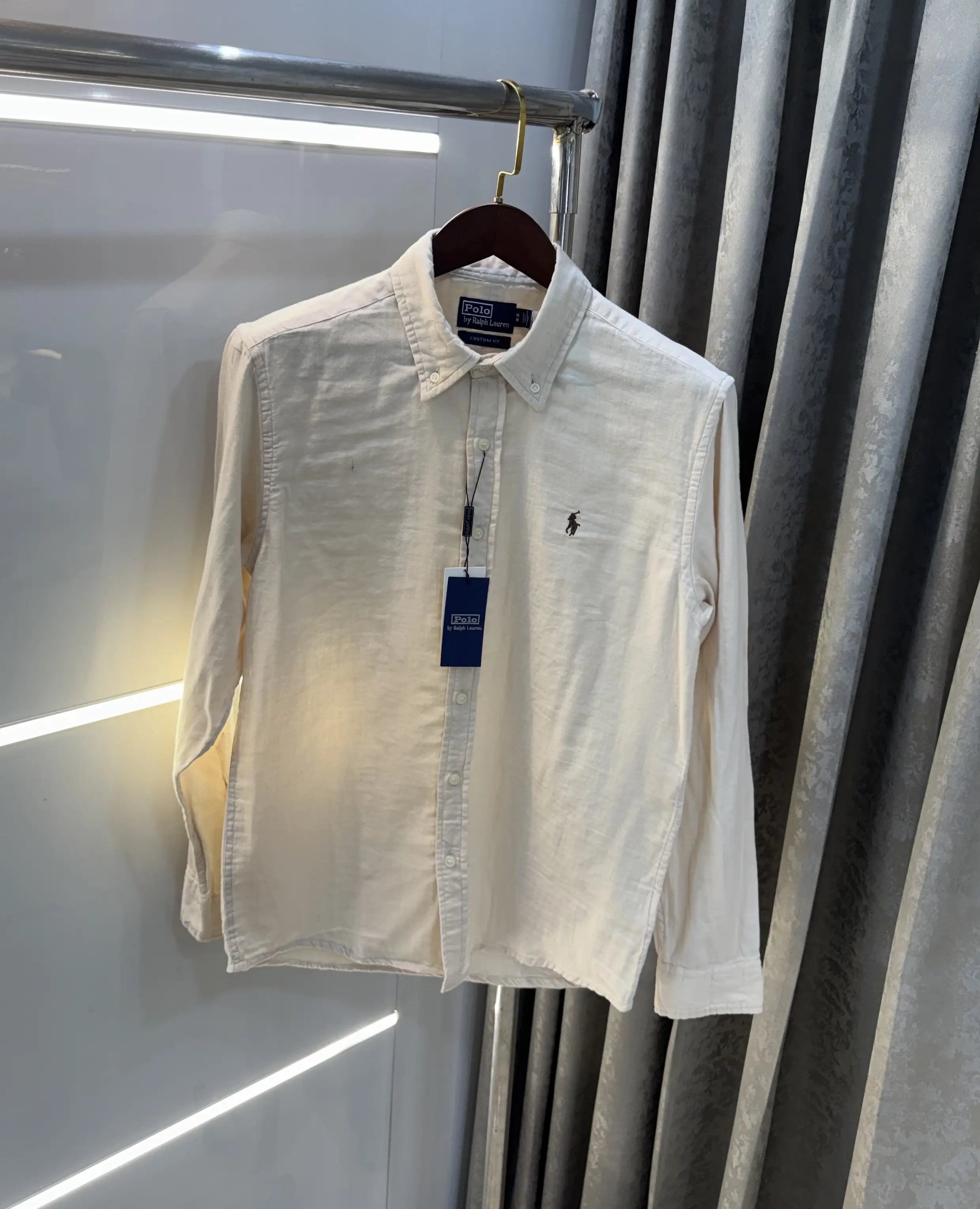 Ralph Lauren Beige Premium Linen Shirt
