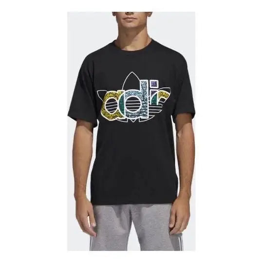 Adidas Black Printed Premium Classic T-Shirt