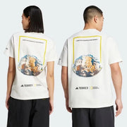 Adidas Cream Printed Premium Classic T-Shirt