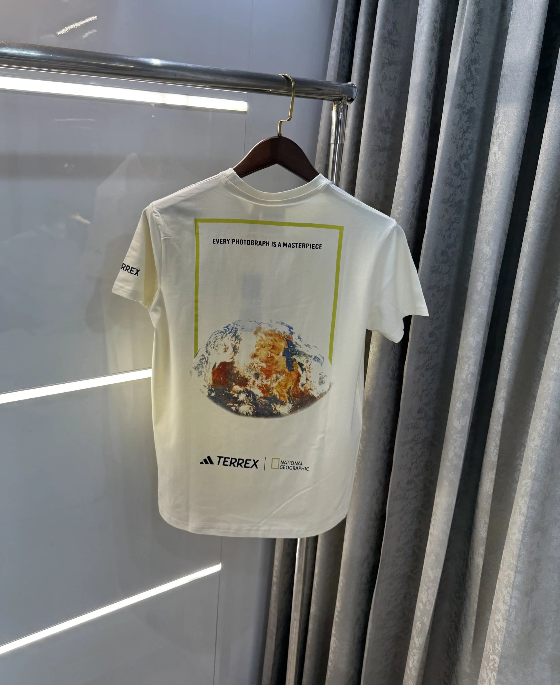 Adidas Cream Printed Premium Classic T-Shirt