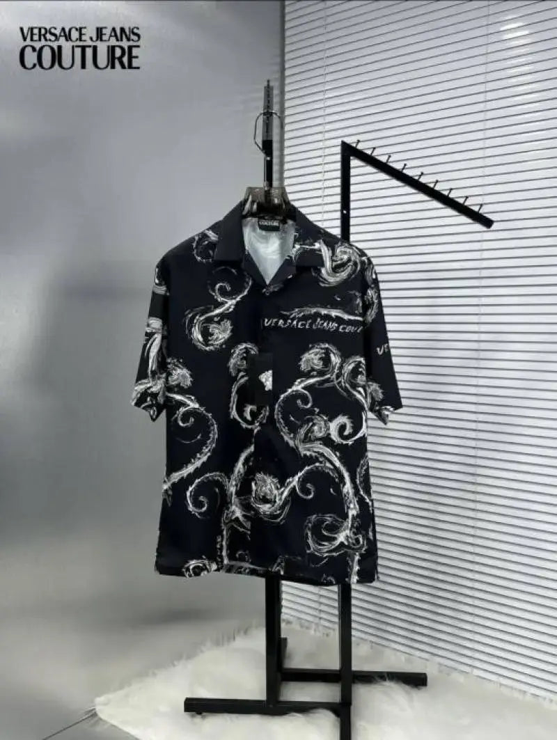 Versac_e Jeans Couture Signature Printed Imported Very Premium Half Shirt (DN 521)