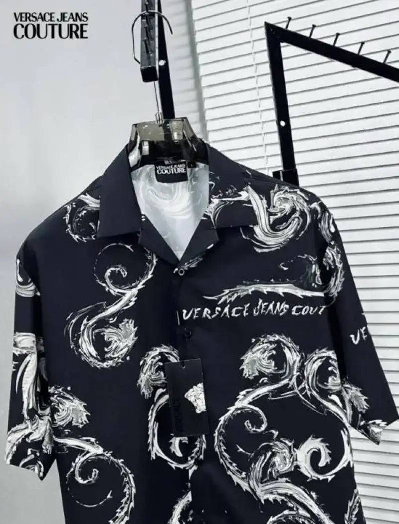 Versac_e Jeans Couture Signature Printed Imported Very Premium Half Shirt (DN 521)