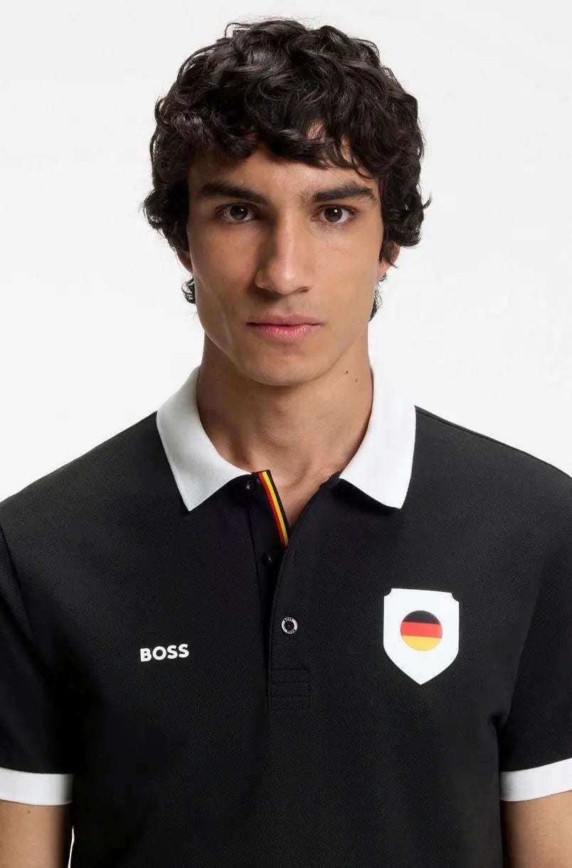 Hugo  Bos s Black Logo Work Premium Polo T-shirt