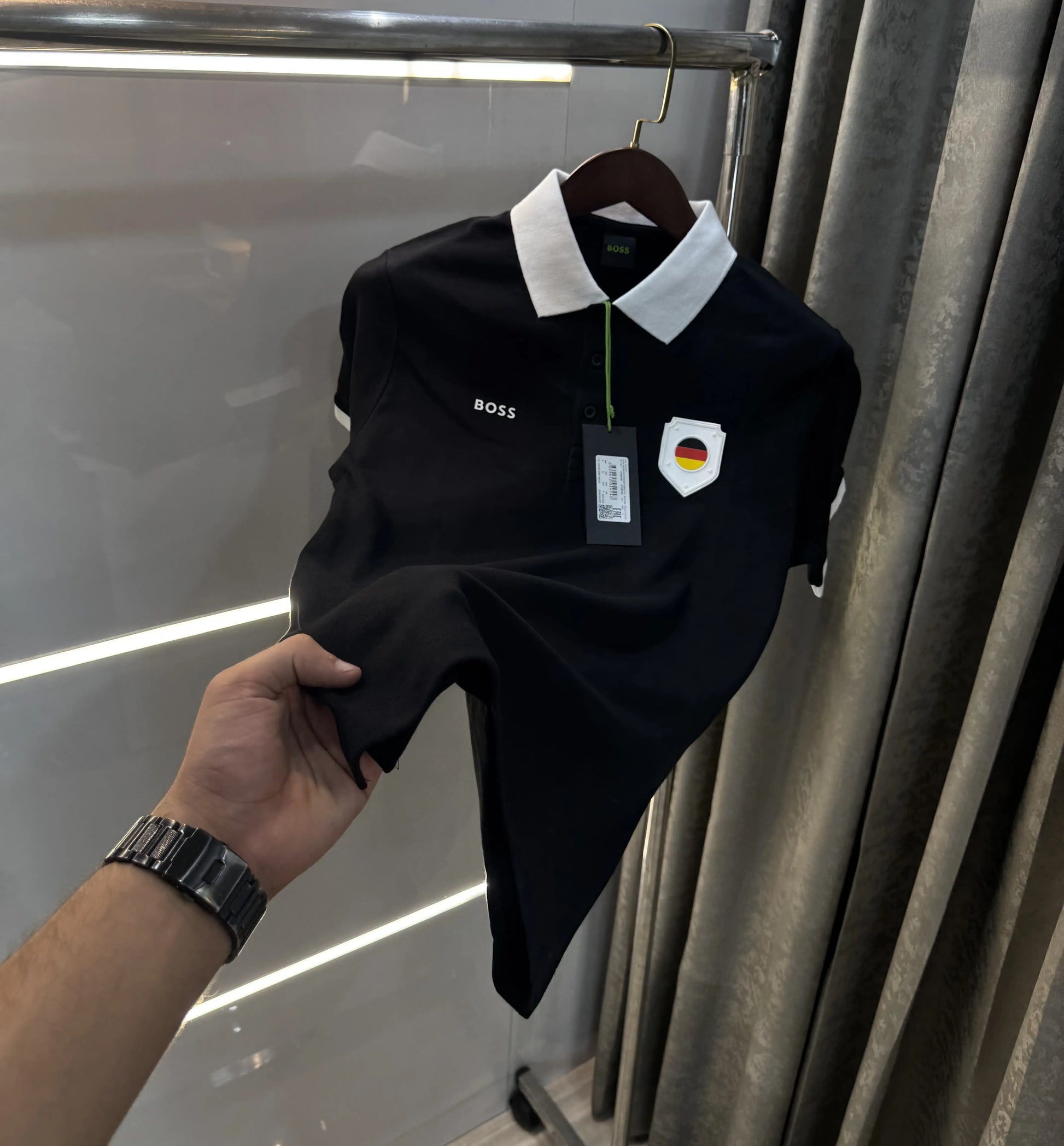 Hugo  Bos s Black Logo Work Premium Polo T-shirt