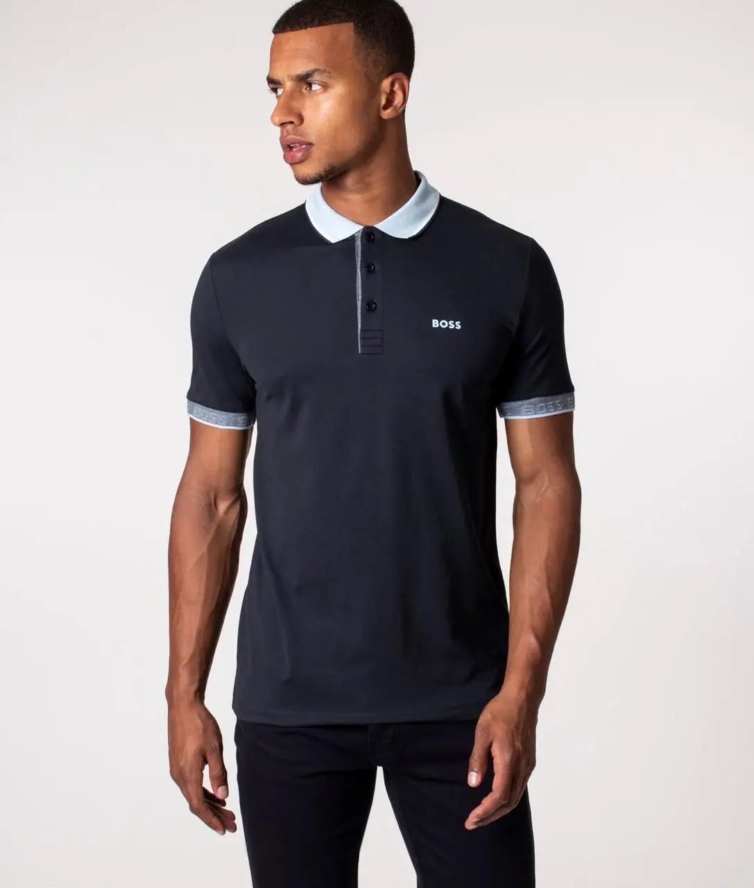 Hugo  Bos s Navy Blue Logo Work Premium Polo T-shirt