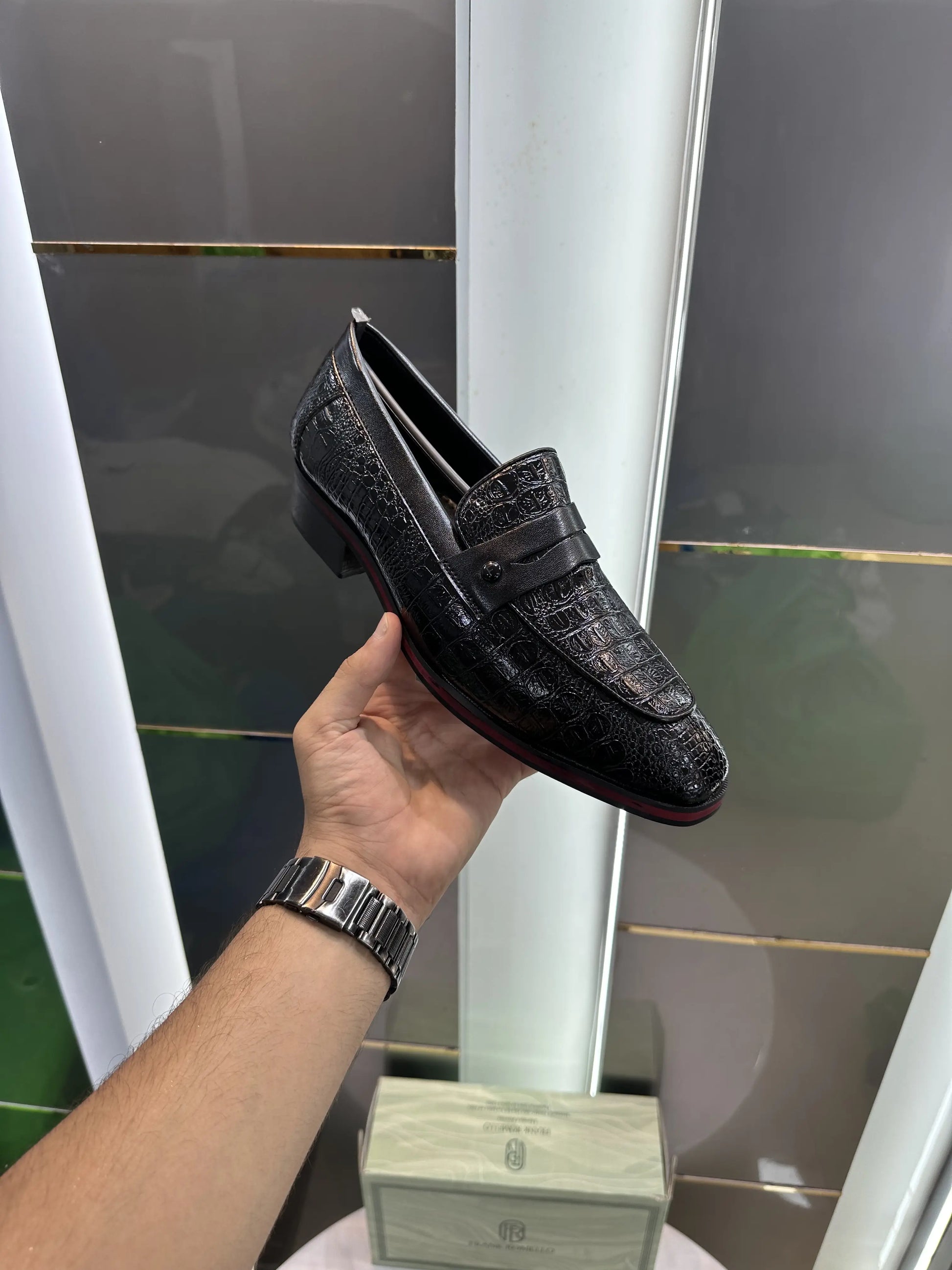 Frank_Romello Black Formal Loafers