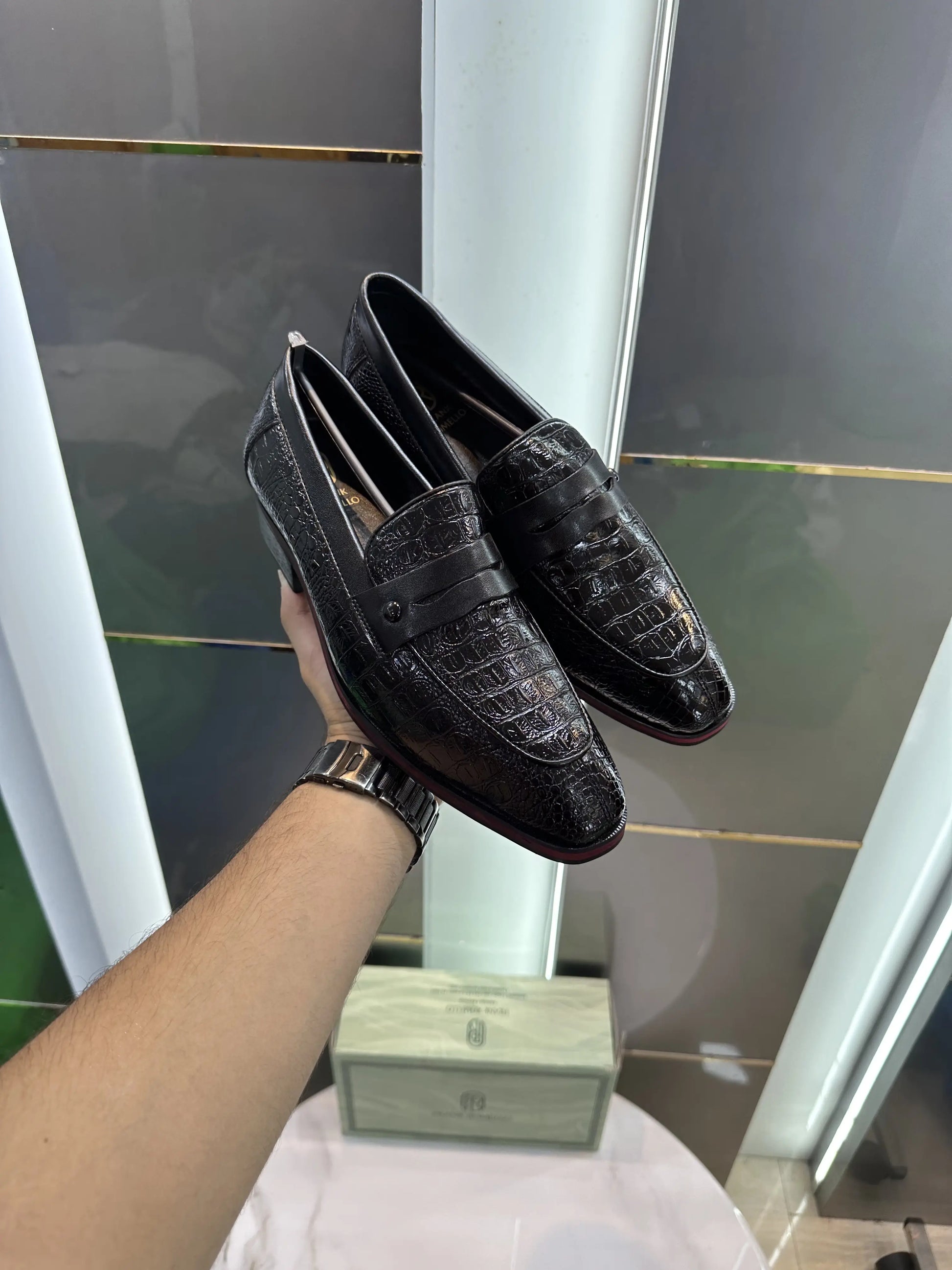 Frank_Romello Black Formal Loafers