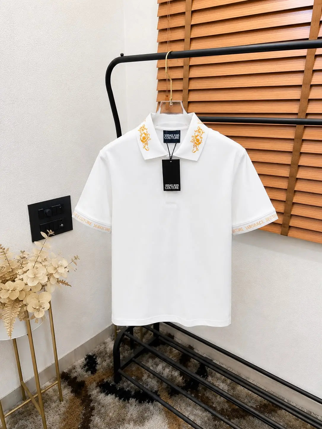 Versac_e Imported Very Premium Bio Washed Classic Polo T-shirt (DN 514)