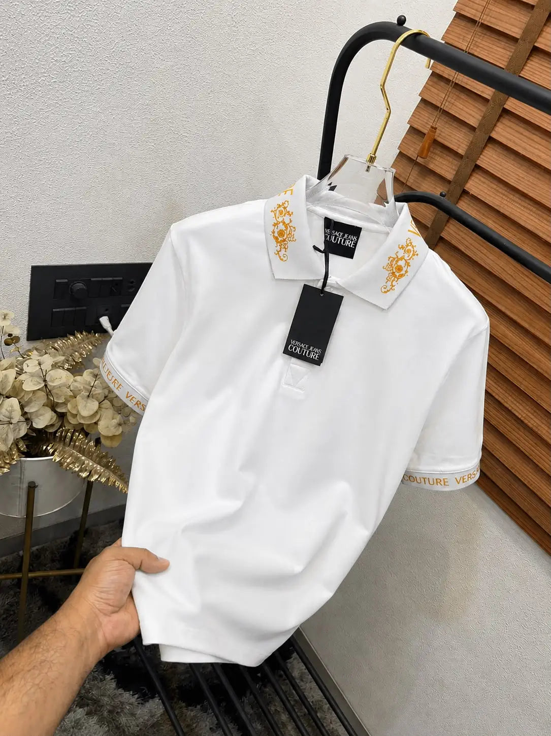Versac_e Imported Very Premium Bio Washed Classic Polo T-shirt (DN 514)