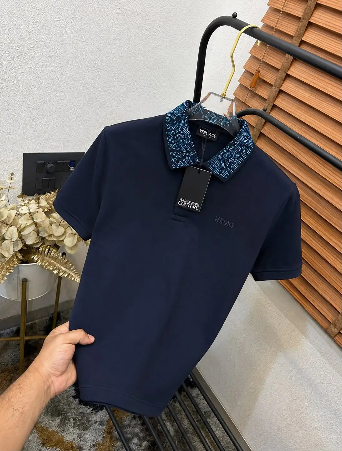 Versac_e Imported Very Premium Bio Washed Classic Polo T-shirt (DN 514)