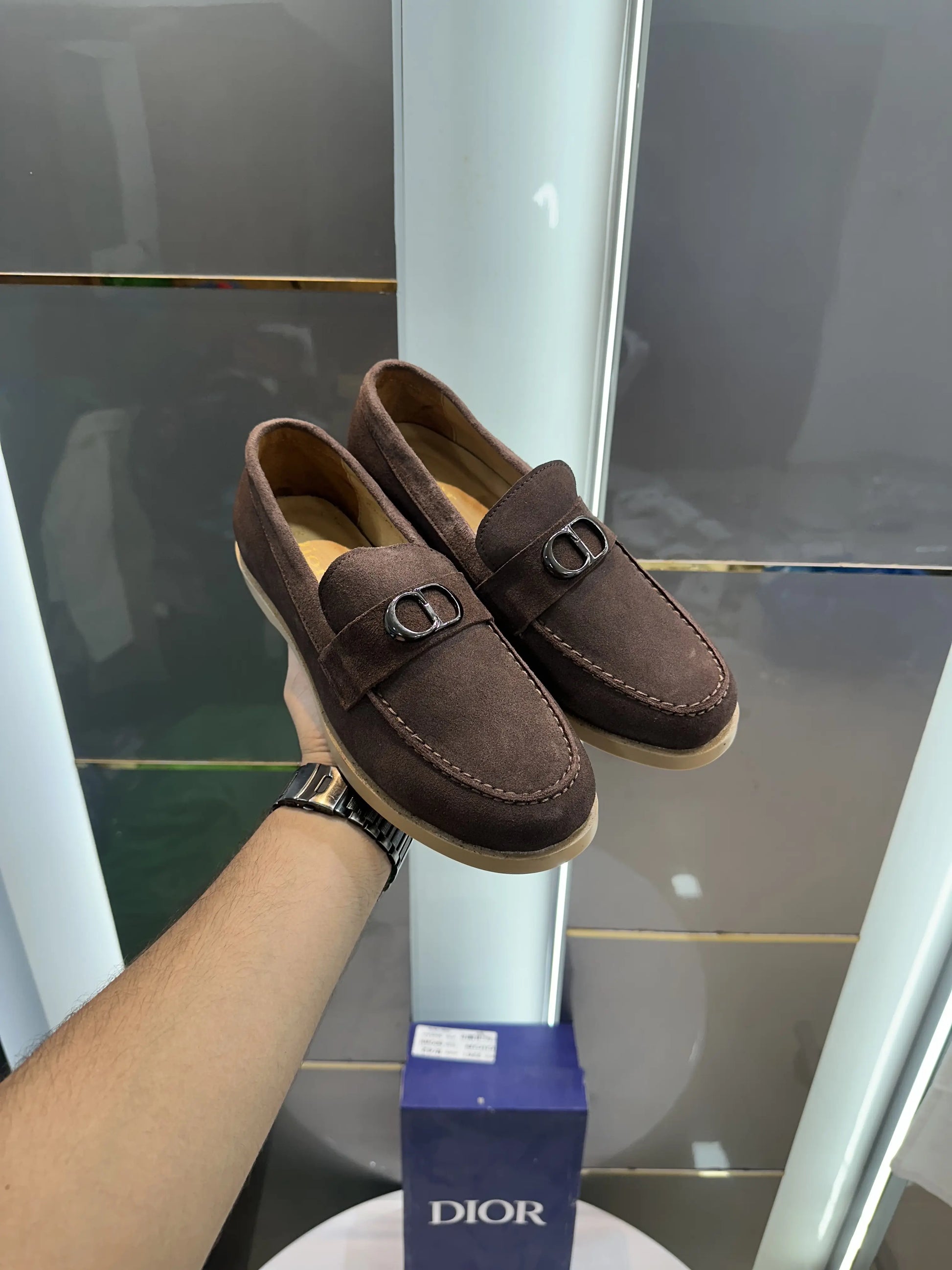 Dior_CD Logo Brown Premium Formal Loafer