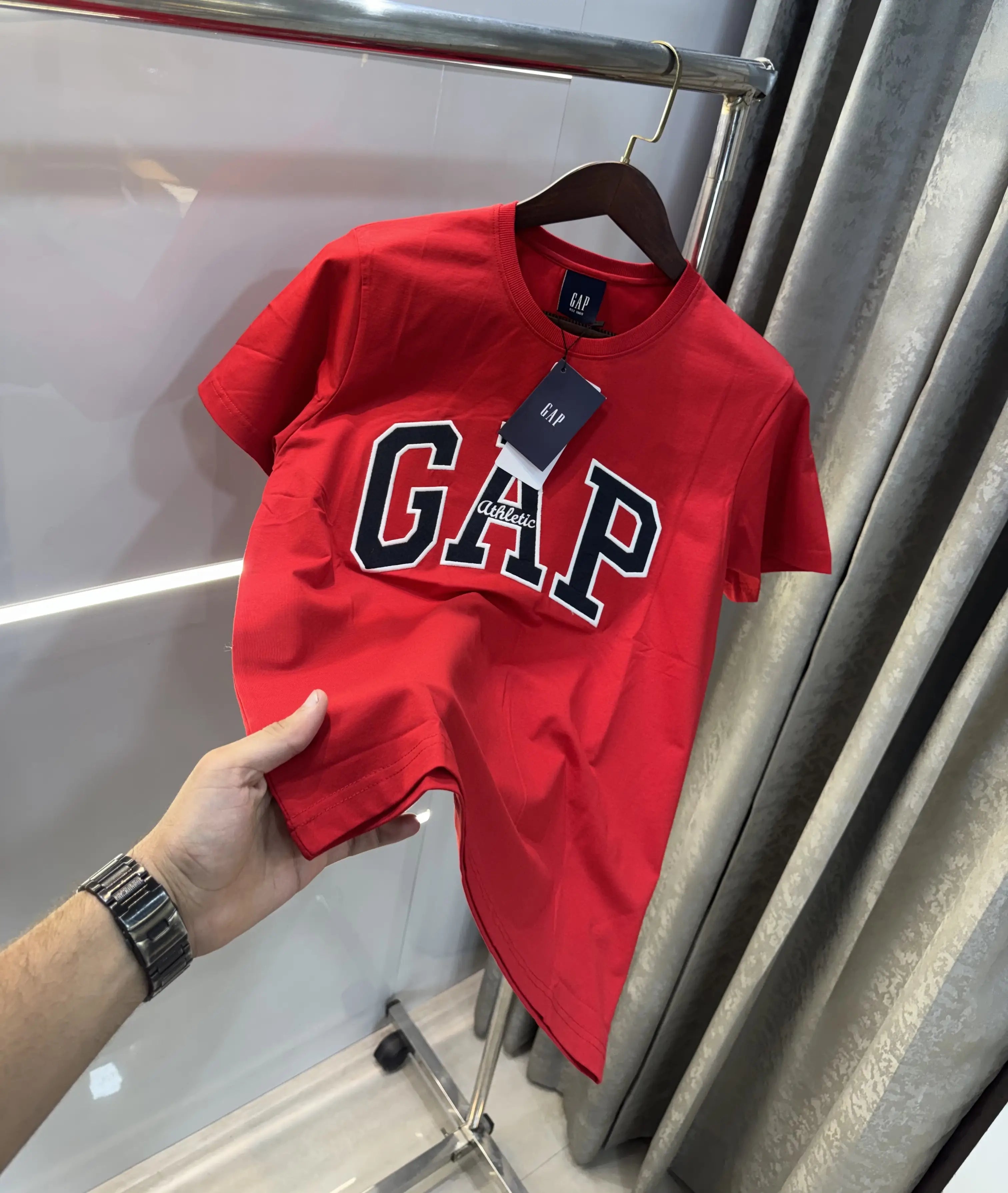 Gap Red Embroidery Logo Premium T-Shirt