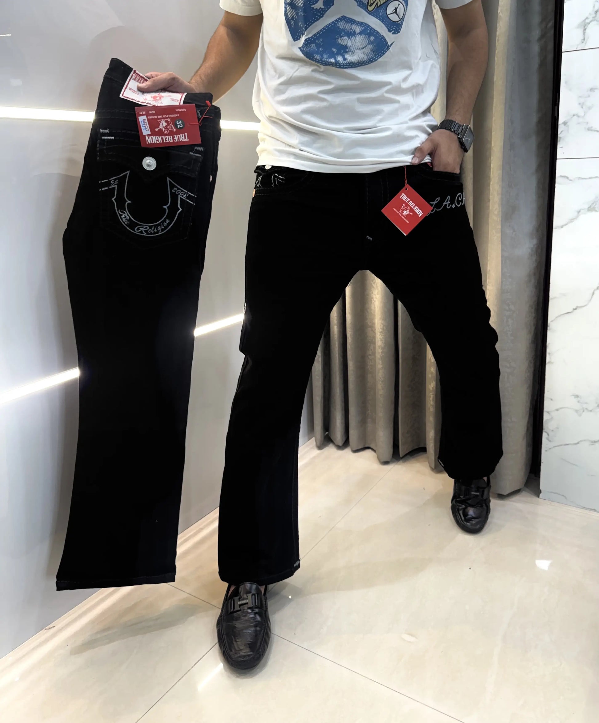 Tru e Religion Jet Black Premium boot cut Denim