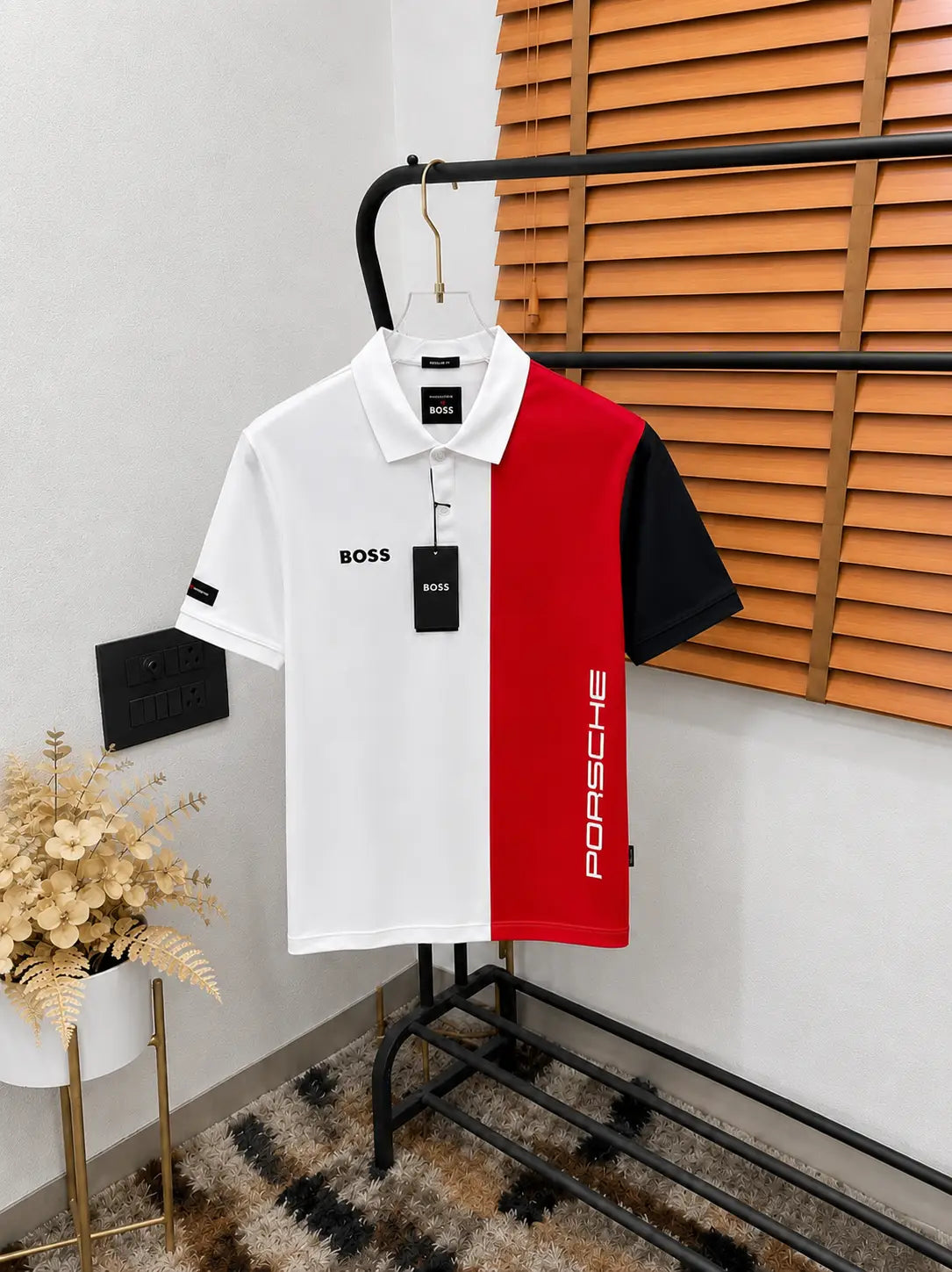 Bos_s x Porsche Bio Washed Imported Classic Polo T-shirt (DN 645)