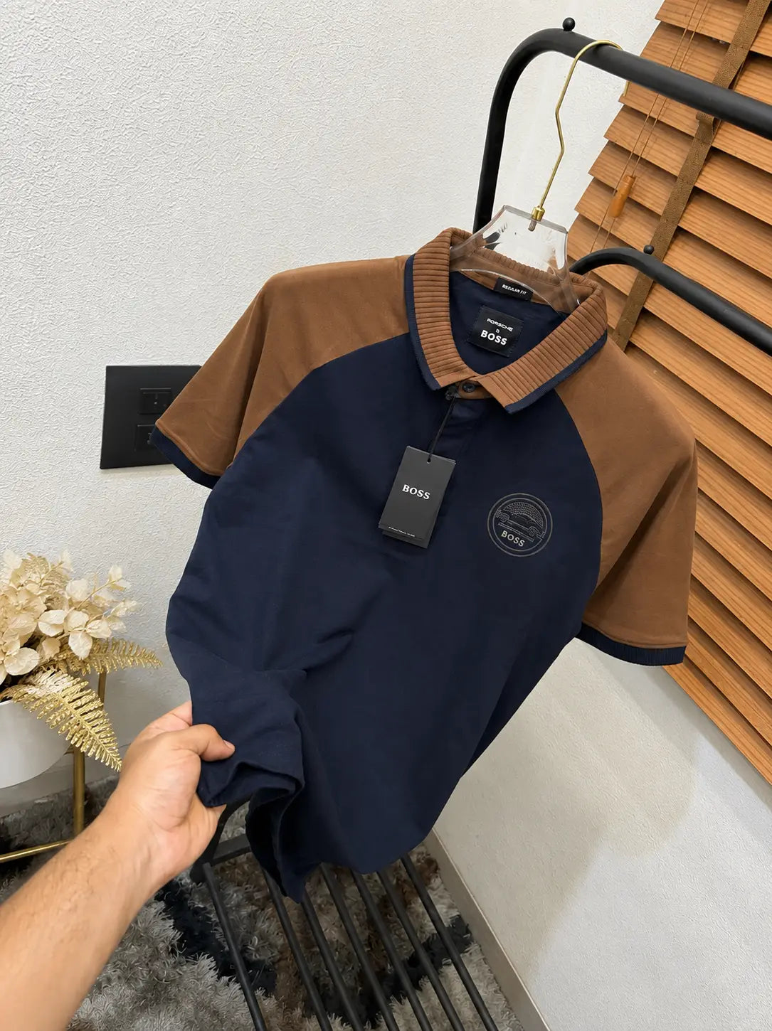 Bos_s x Porsche Bio Washed Imported Classic Polo T-shirt (DN 645)
