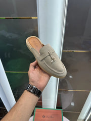 Loro_Piana Key Lock Slip-Ons Beige