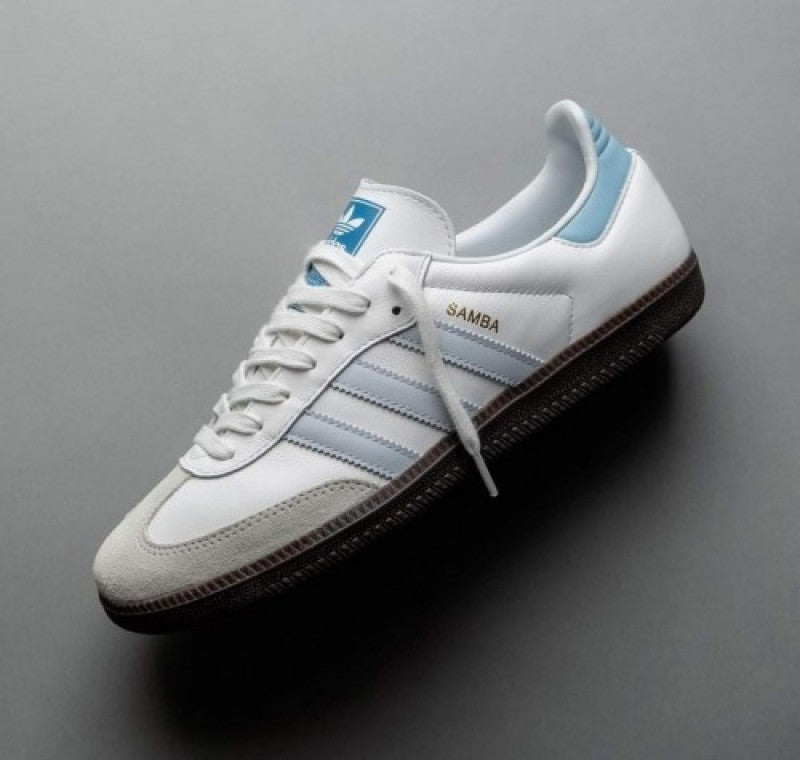Adidass Samba Leather Sky Blue Mens