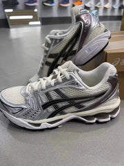 Asics Gel Kayano 14 Silver Cream Black Metallic Plum 