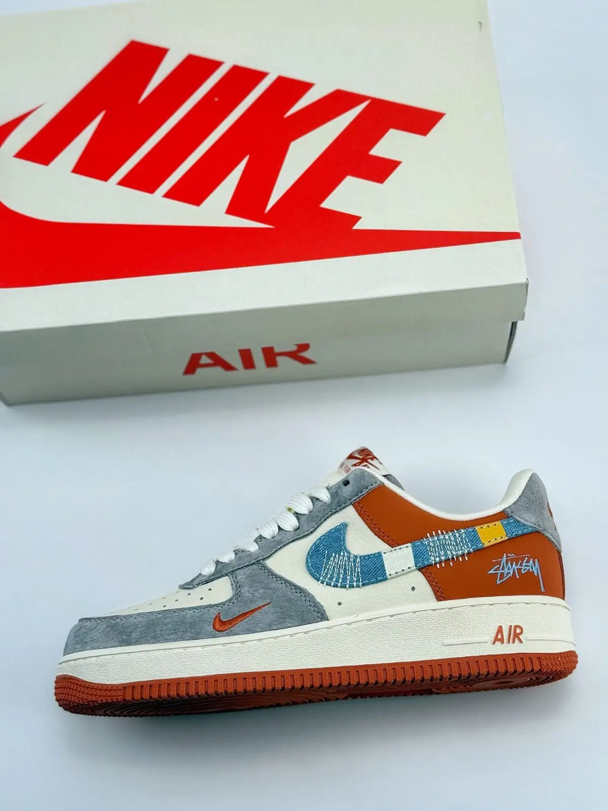 Nikee AirForce 1 Low 07 x Stussy Orange