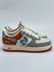 Nikee AirForce 1 Low 07 x Stussy Orange