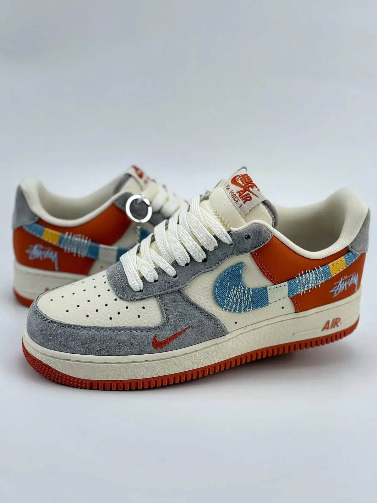 Nikee AirForce 1 Low 07 x Stussy Orange