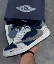 Dioor Air Jordan Retr o 1 X Travis Scott Navy Blue