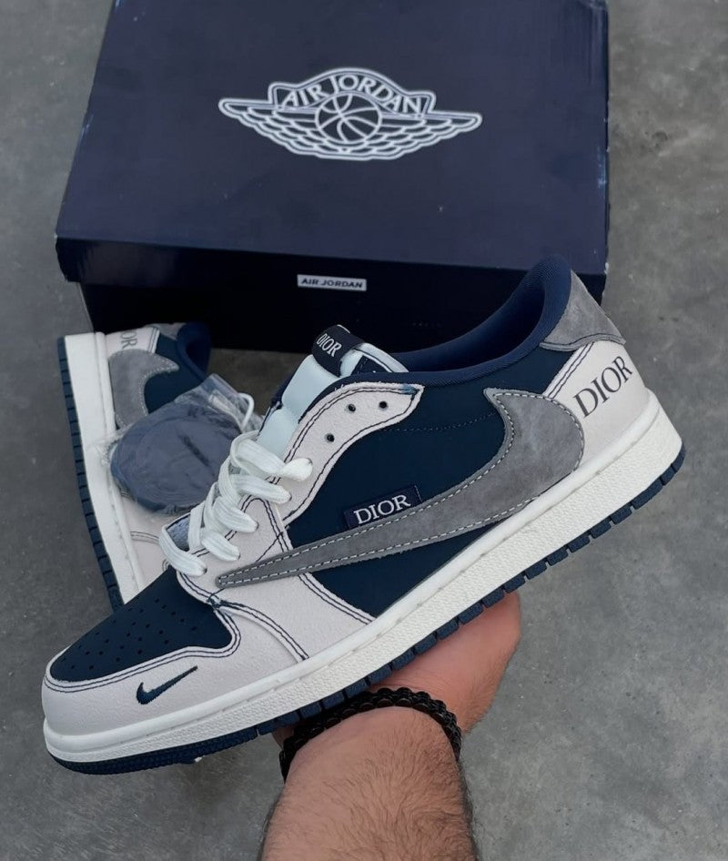 Dioor Air Jordan Retr o 1 X Travis Scott Navy Blue
